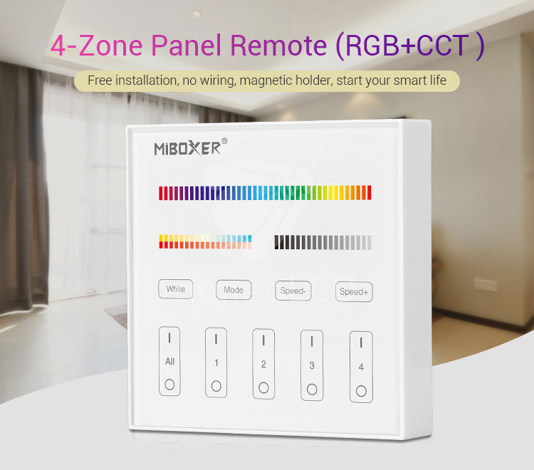Télécommande RGB-CCT 4 Zones 2.4 GHz Info