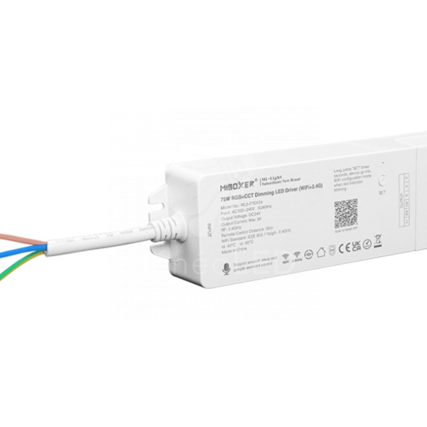 Transformateur + Contrôleur RGB-CCT 2.4GHz + Wifi 24V 75W