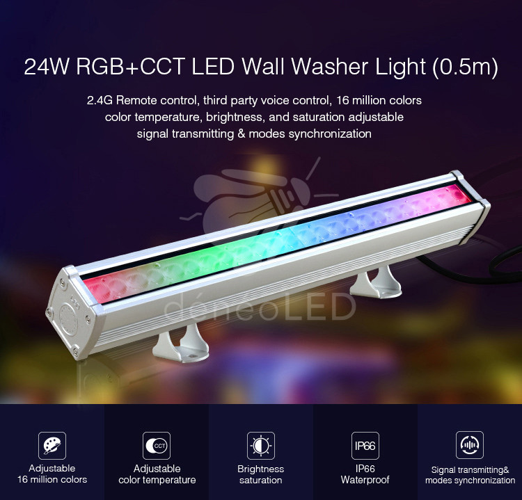 Wall-Washer 0.5 mètre 24W RGB-CCT info