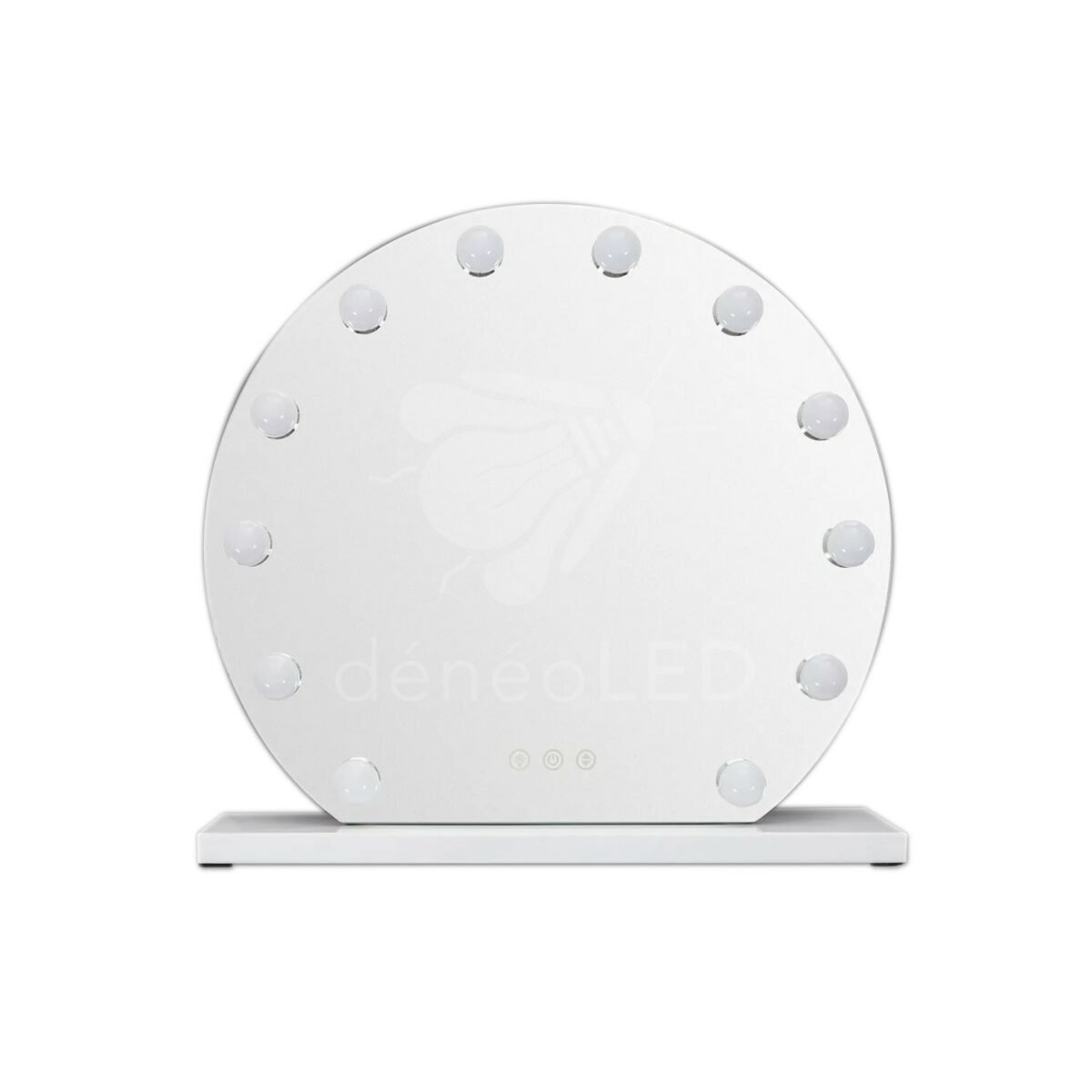 miroir decoratif led avec interrupteur tactile anaella 12w