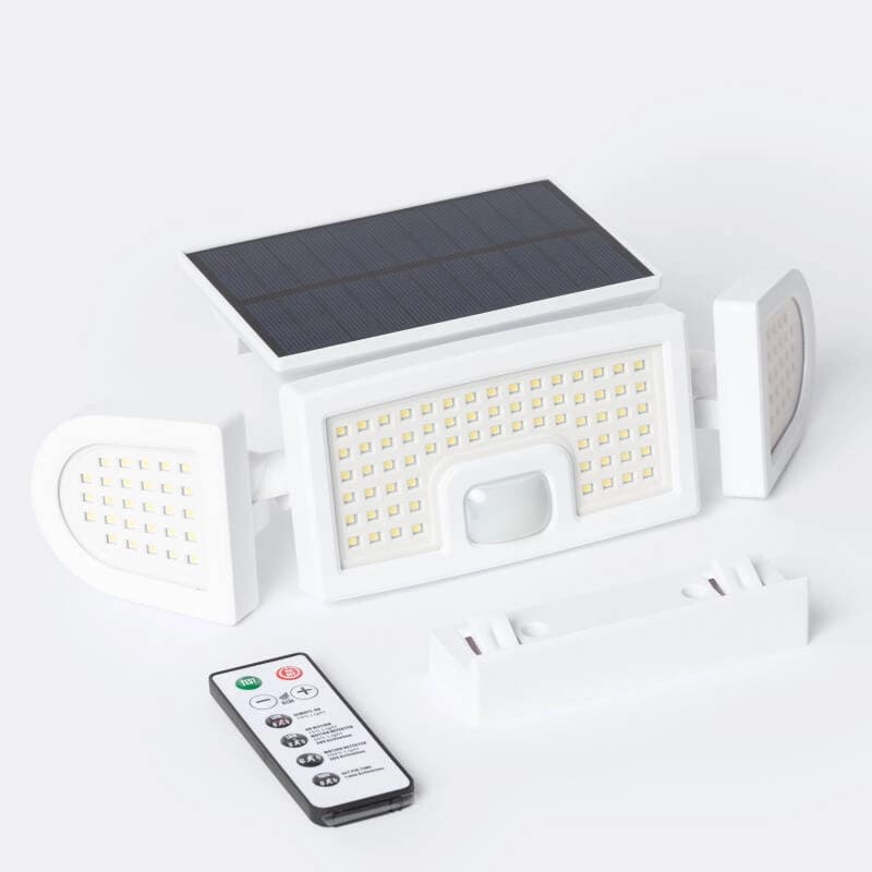 Projecteur LED Solaire 7W + détecteur PIR:Crépusculaire-2-blanc